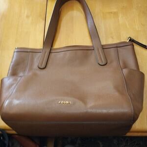 Brown Leather Fossil Bag